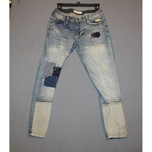 Cello Boho Style Distressed Patchwork Capri Jeans Size 3